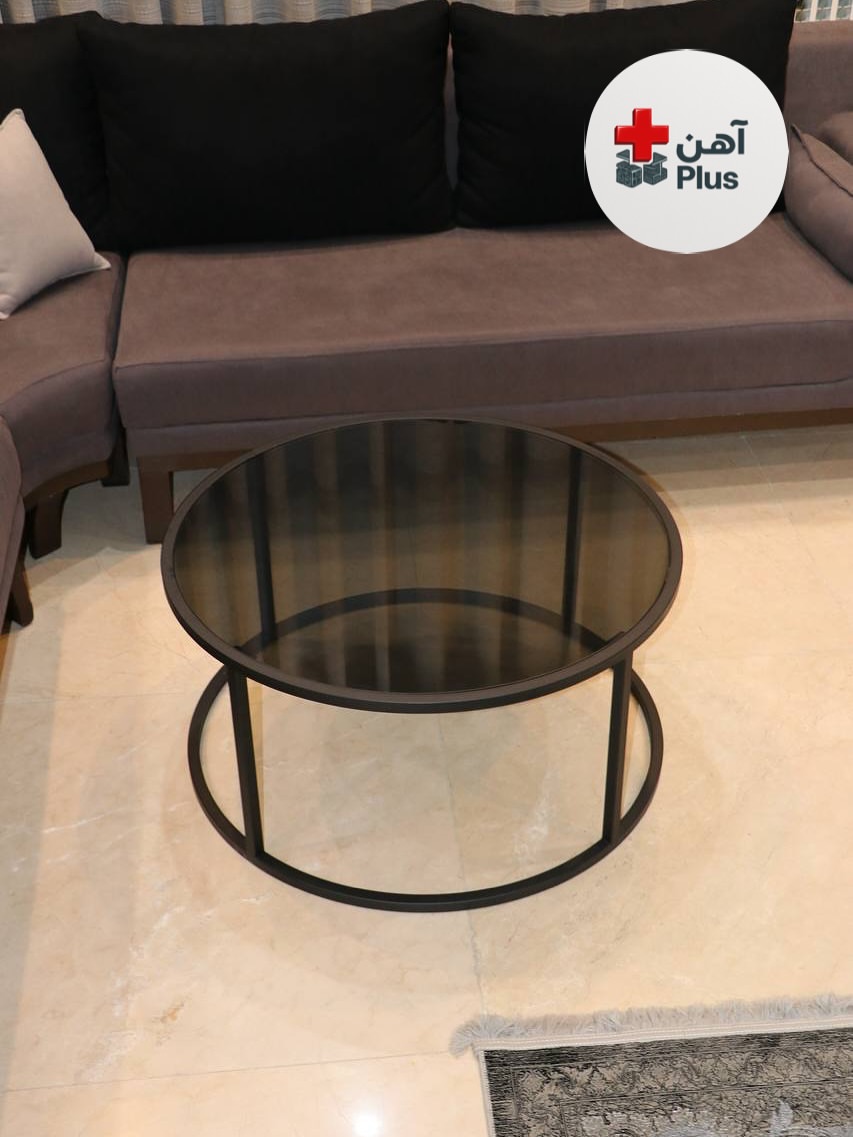 میز شیشه ای جلو مبلی